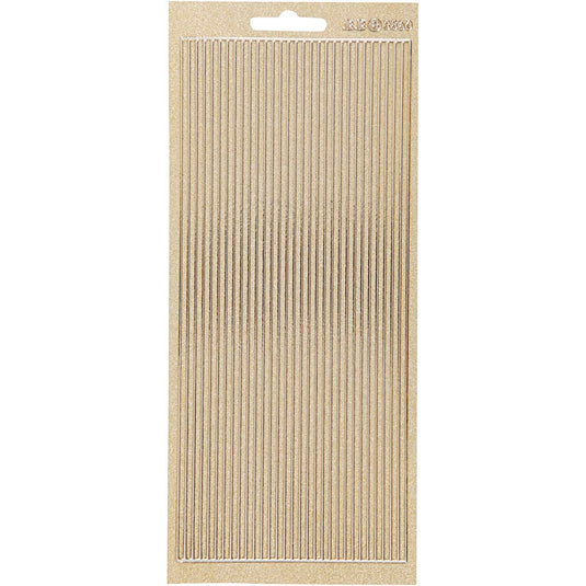 Stickers, randen, vel 10x23 cm, goud, 1 vel