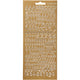 Stickers, alfabet, vel 10x23 cm, goud, 1 vel