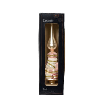 Decoris piek met macarons glas ã˜8xh29,5cm
