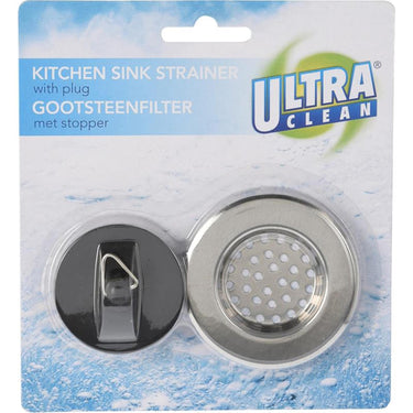 Excellent houseware ultra clean gootsteenzeef rvs (dia.6,5) met rubber stopper (4,5cm)