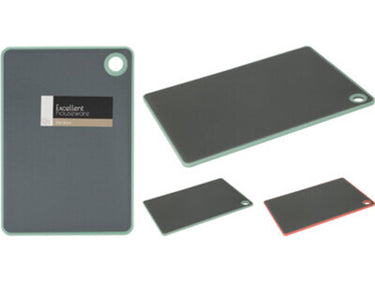 Excellent houseware snijplank kunststof 23x16cm grijs-groen grijs-rood