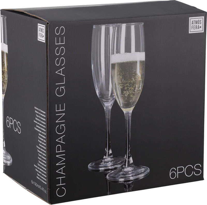 Load image into Gallery viewer, Atmos fera champagneglazenset 6-delig 190ml ã˜5xh22,5cm
