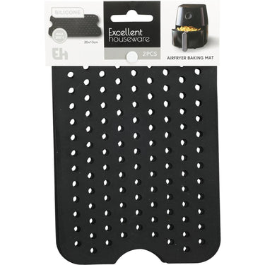 Excellent houseware airfryer mat siliconen 21x13cm zwart