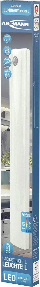 Ansmann kastverlichting oplaadbaar sensor l