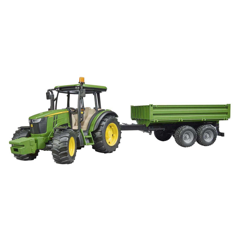 Load image into Gallery viewer, Bruder john deere tractor 5115 m met aanhanger 1:16
