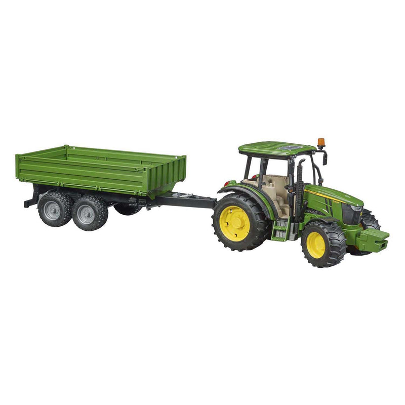 Load image into Gallery viewer, Bruder john deere tractor 5115 m met aanhanger 1:16

