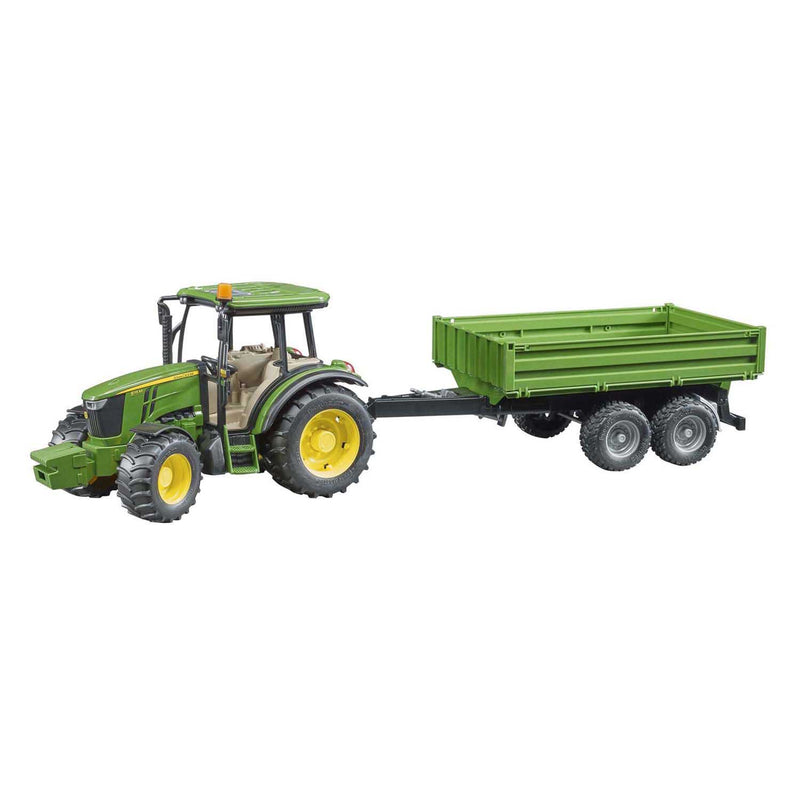 Load image into Gallery viewer, Bruder john deere tractor 5115 m met aanhanger 1:16
