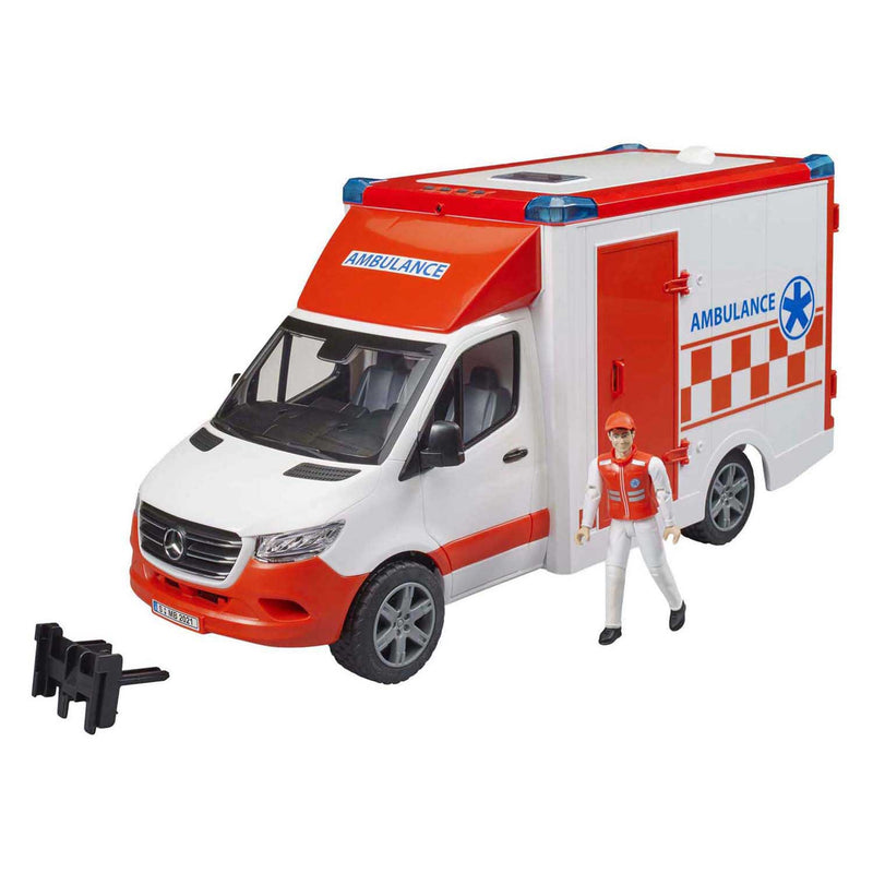 Load image into Gallery viewer, Bruder mercedes sprinter ambulance met ambulancebroeder - licht geluid - 2676
