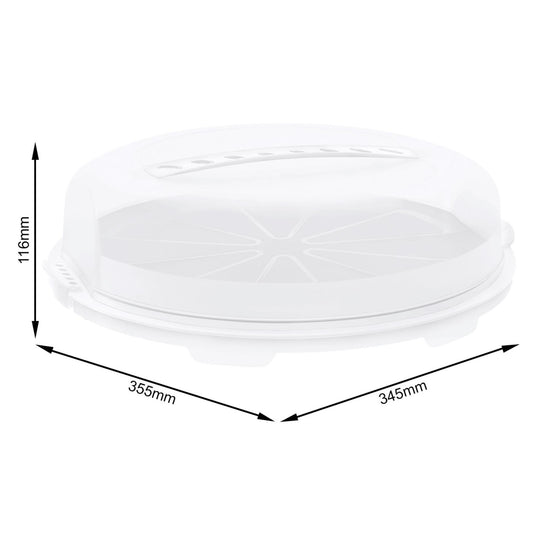 Rotho fresh taartdoos 35.5 cm wit transparant
