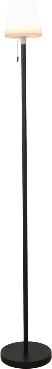 Eglo montapalma-l staande lamp binnen en buiten - oplaadbaar (tot 60 uur licht) - solar - 140 cm - zwart wit - warm wit licht en instelbaar rgb - draadloos - dimbaar