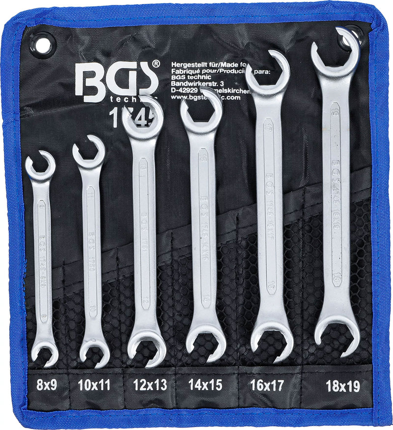 Load image into Gallery viewer, Bgs technic open double ring wrench set sw 8 x 9 - 18 x 19 mm 6 pcs.
