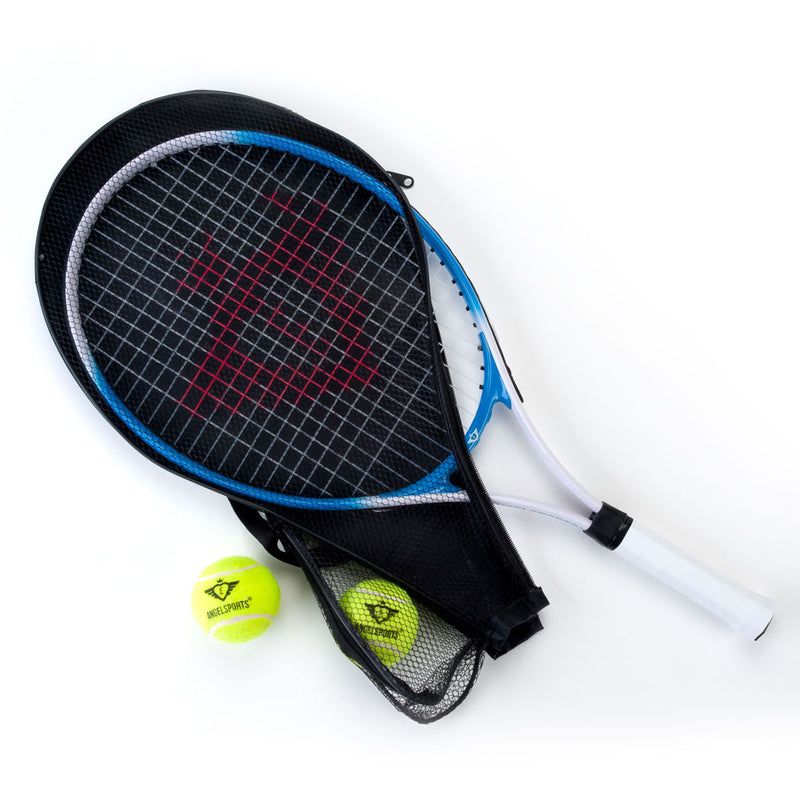 Load image into Gallery viewer, Engelhart tennisracket met hoes en 2 ballen - blauw
