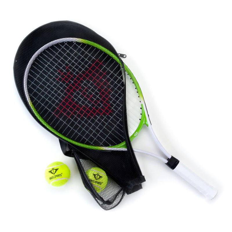 Load image into Gallery viewer, Engelhart tennisracket met hoes en 2 ballen - groen
