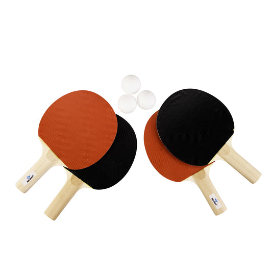 Engelhart tafeltennisset 4x 1-ster bat + 3 ballen
