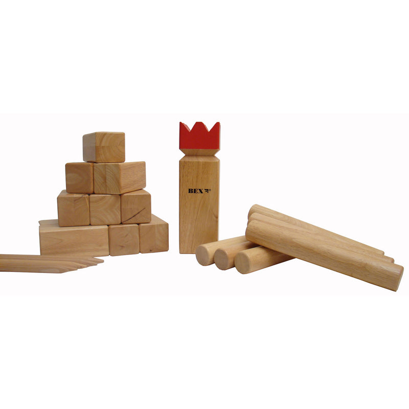 Load image into Gallery viewer, Bex kubb pro rubberhout met rode koning
