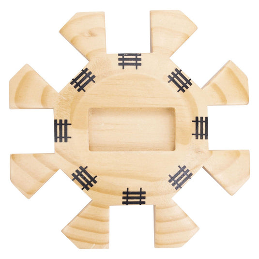 Engelhart domino mexican train accessoires set - 8 metalen treintjes - houten station - scoreblok -