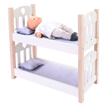 Poppen stapelbed grijs wit