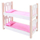 Poppen stapelbed roze wit