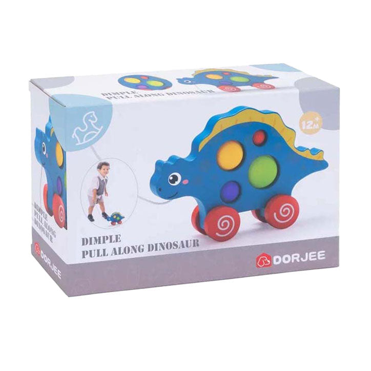 Load image into Gallery viewer, Dorjee houten trekfiguur dino
