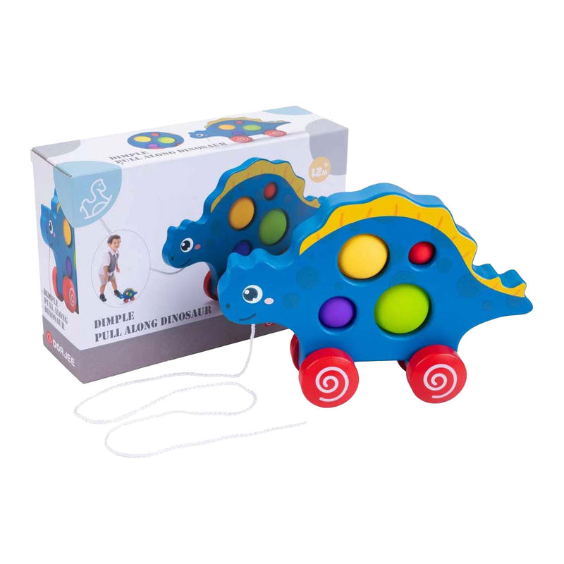 Load image into Gallery viewer, Dorjee houten trekfiguur dino
