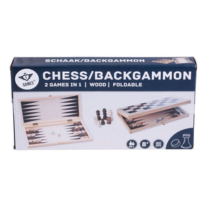 Longfield schaak backgammon opklapbaar