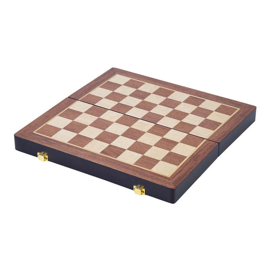 Engelhart essenhouten schaakspel opklapbaar - 30x30x5,5cm