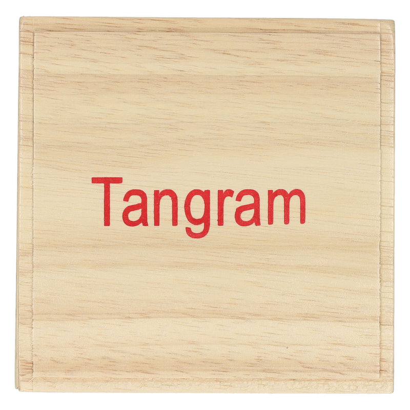 Load image into Gallery viewer, Longfield tangram - blank hout - rubberhout - inclusief voorbeelden en oplossingen - doosje - 13 x 13 cm - engelhart
