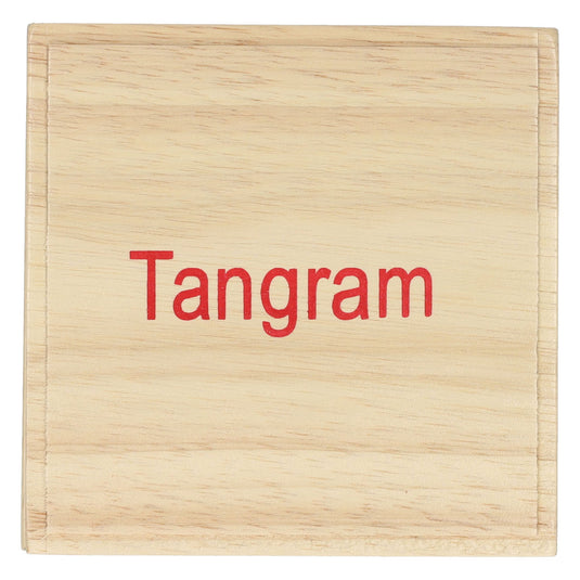 Longfield tangram - blank hout - rubberhout - inclusief voorbeelden en oplossingen - doosje - 13 x 13 cm - engelhart
