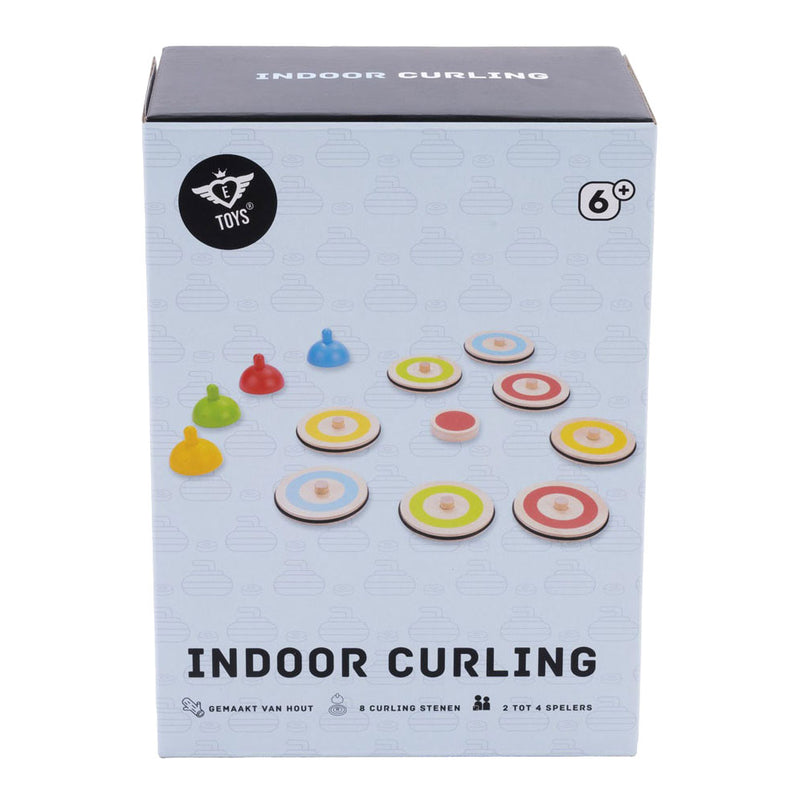 Load image into Gallery viewer, Engelhart indoor curling spel – houten speelset – tafel curling game – behendigheidsspel – inclusief 8 stones, 4 pionnen en target – gezelschapsspel –
