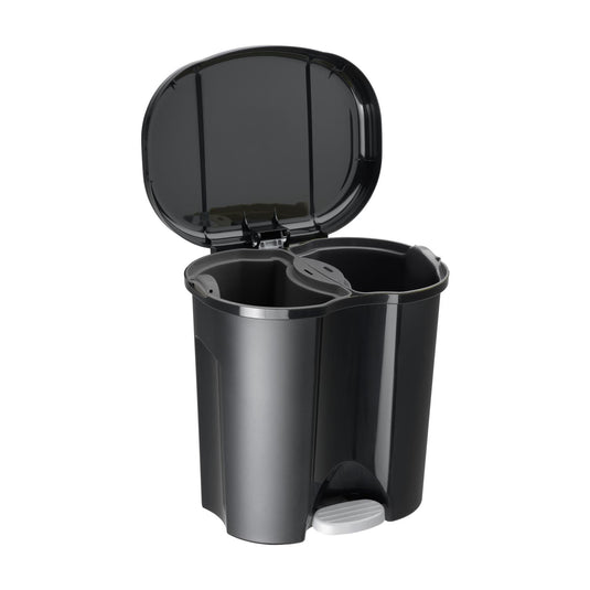 Rotho pila afvalbak 2 x 10l zwart