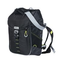 Basil Miles Nordlicht - bicycle backpack with LED strip - 17 liters - black