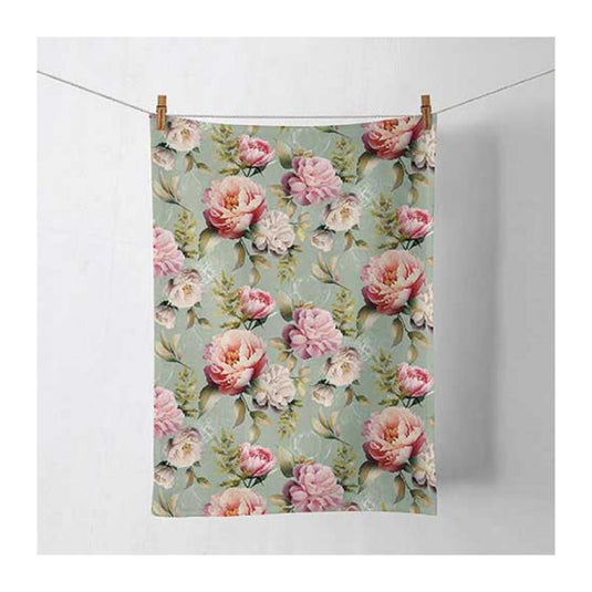 Ambiente theedoek peonies composition