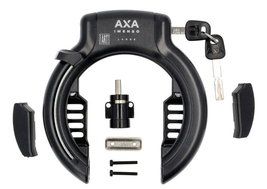 Axa imenso large (75mm) ringslot art-2 zwart met bosch powertube bes3 accuslot oem