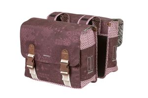 Basil Bohème - double bicycle bag - 35 liters - red