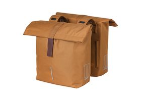 Basil City - double bicycle bag - 28-32 liters - camel brown