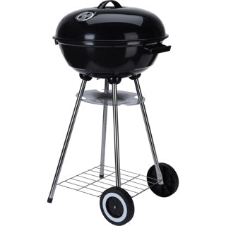 Load image into Gallery viewer, Overige merken kogelgrill houtskoolbarbecue op wielen 46 cm zwart
