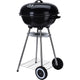Overige merken kogelgrill houtskoolbarbecue op wielen 46 cm zwart