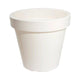 Bloempot ek rond 25cm wit | 6 stuks