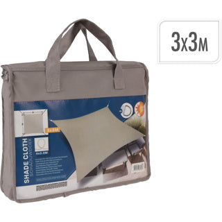 No brand schaduwdoek vierkant 3 meter taupe