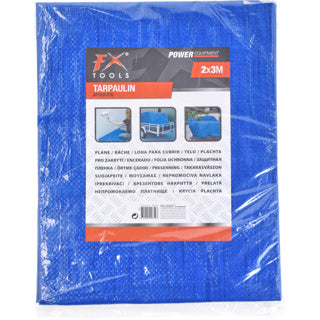 No brand afdekzeil 2x3 meter blauw | 2 stuks