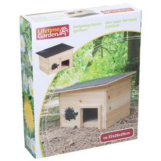 Lifetime garden houten egelhuis 32x26x20 cm