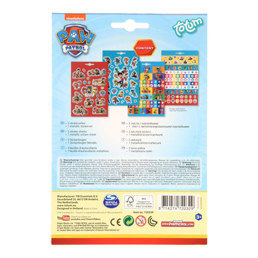 Paw patrol totum stickervel, 4st.