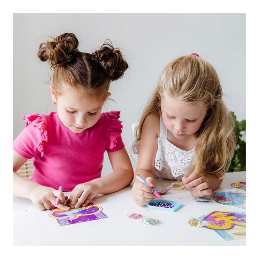 Totum unicorn knutselkoffer 2-in-1 knutselset armbandjes maken en diamond painting - creatief speelgoed meisjes vanaf 5 jaar cadeau tip knutselen sieradenpakket