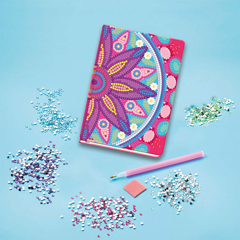 Load image into Gallery viewer, Totum diamond notitieboekje 079700 cadeautip - creatief knutselen schrijfboek - diamond painting mandala vanaf 6 jaar
