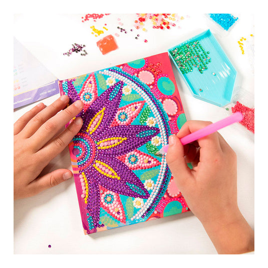 Totum diamond painting dagboek - flower mandala roze