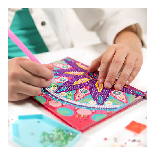 Totum diamond painting dagboek - flower mandala roze