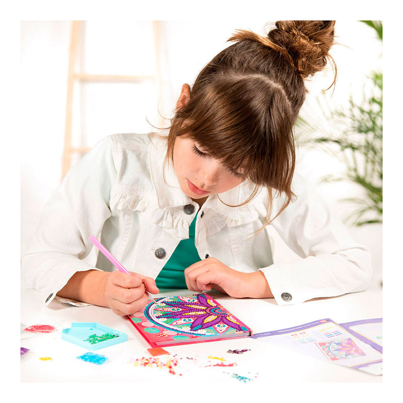 Load image into Gallery viewer, Totum diamond painting dagboek - flower mandala roze
