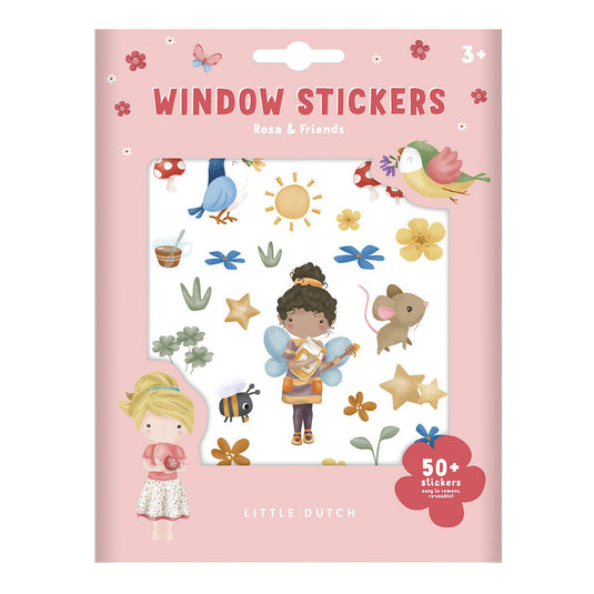 Little dutch raamstickers rosa friends