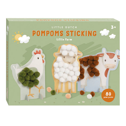 Little dutch pompom plakken little farm