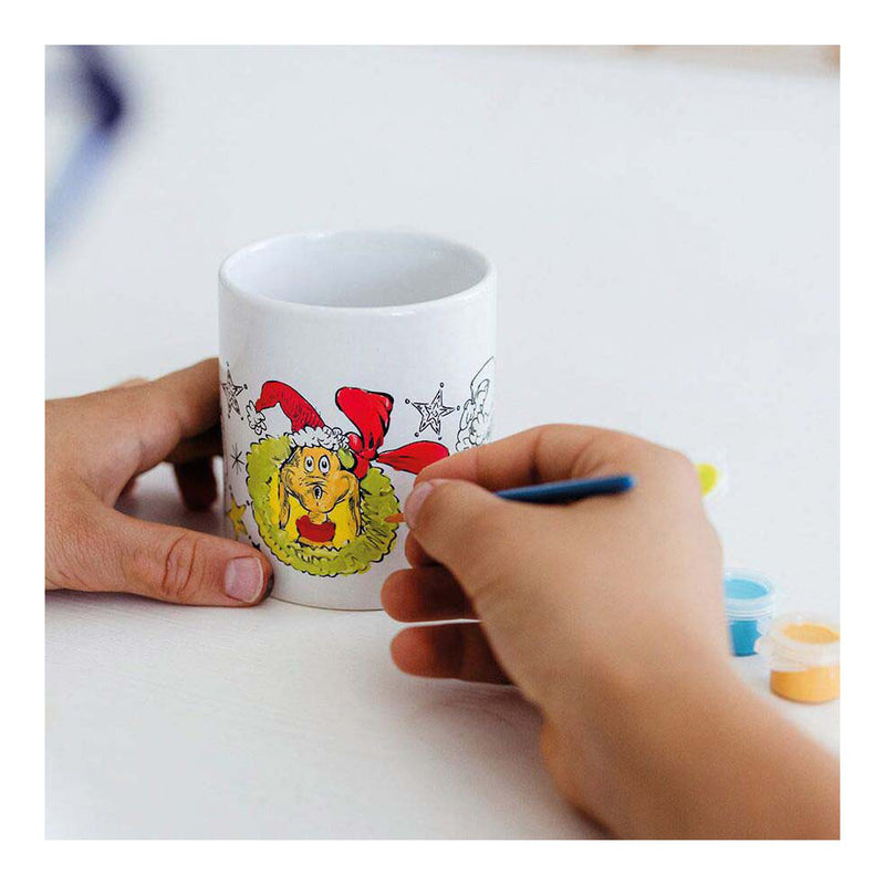 Load image into Gallery viewer, Totum the grinch - inkleur mok beker beschilderen - knutselset incl. 5 kleuren verf en penseeltje - creatief speelgoed jongens meisjes cadeautip
